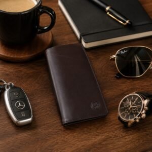 Double Leather Wallet – Chocolate